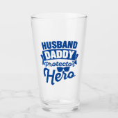 Echtgenoot. Papa. Beschermer. Hero. Glas (Voorkant)
