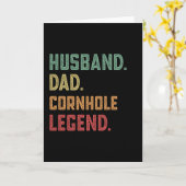 Echtgenoot Papa Cornhole Legende Boon Kaart (Gele Bloem)