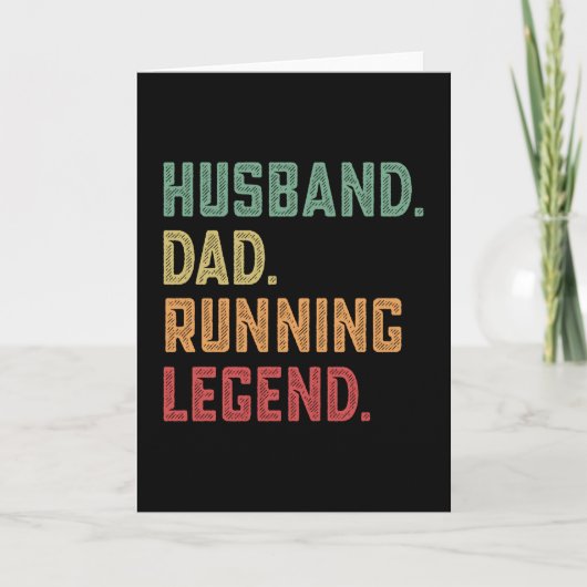 Echtgenoot Papa Hardloop Legende Renner Kaart (Voorkant)