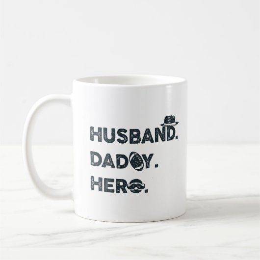 Echtgenoot. Papa. Held Koffiemok (Links)