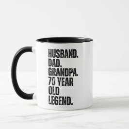 Echtgenoot Papa Opa 70 Jaar Oude Grappig Mok