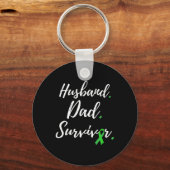 Echtgenoot Papa Overlevende Nierziekte Bewustzijn Sleutelhanger (Voorkant)