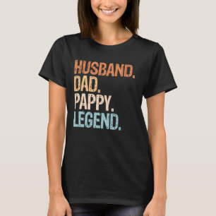 Echtgenoot papa papy legende grappig opa's vader's t-shirt
