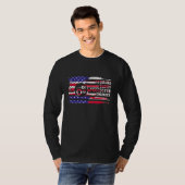 Echtgenoot Papa Protector Engineer Patriotic USA A T-shirt (Voorkant volledig)