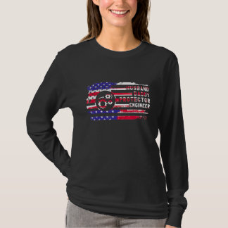 Echtgenoot Papa Protector Engineer Patriotic USA A T-shirt