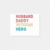 Echtgenoot pappie Veteraan held Fun Koele papa Ret Post-it® Notes (Voorkant)
