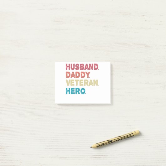 Echtgenoot pappie Veteraan held Fun Koele papa Ret Post-it® Notes (Op bureau)