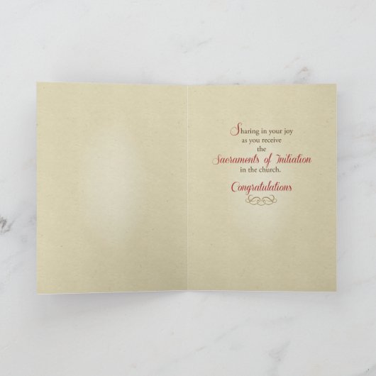 Echtgenoot, RCIA Zegen op Beroep van Geloof, Cr Kaart (Binnen)