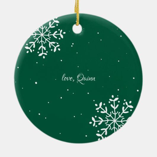 echtgenoot | Sentimentele foto KeepSake Kerstmis Keramisch Ornament (Achterkant)