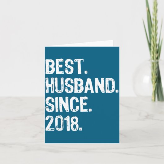 Echtgenoot sinds 2018 1e huwelijk kaart (Voorkant)