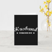 Echtgenoot Sinds 2019 Vintage Trouwen Kaart (Gele Bloem)
