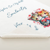 Echtgenoot soulmates schattig katten jubileum cade sherpa deken (3/4)