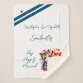 Echtgenoot soulmates schattig katten jubileum cade sherpa deken (Voorkant)