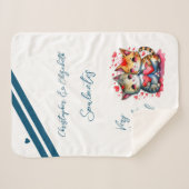 Echtgenoot soulmates schattig katten jubileum cade sherpa deken (Voorkant (horizontaal))
