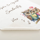 Echtgenoot soulmates schattige uilen jubileum cade sherpa deken (3/4)