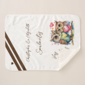 Echtgenoot soulmates schattige uilen jubileum cade sherpa deken (Voorkant (horizontaal))