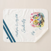 Echtgenoot soulmates schattige vogels jubileum cad sherpa deken (Voorkant (horizontaal))