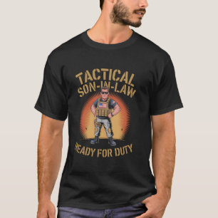 Echtgenoot Tactische Schoonzoon Militaire Dienst T-shirt