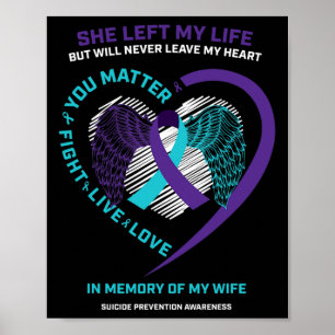 Echtgenoot ter nagedachtenis van mijn vrouw zelfmo poster
