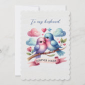 Echtgenoot Tortelduifjes voor altijd uw Valentijn Feestdagenkaart (Voorkant)