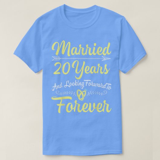 Echtgenoot trouwde 20 jaar en kijkt vooruit t-shirt (Design voorkant)