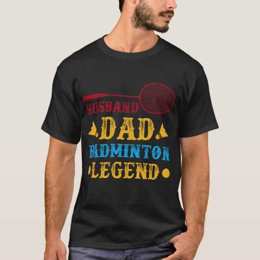 Echtgenoot vader Badminton Legend T-shirt (Voorkant)