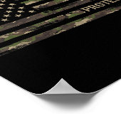 Echtgenoot Vader Beschermer Held Camo Vlag VS Poster (Hoek)