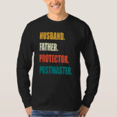 Echtgenoot Vader Beschermer Postmaster T-shirt (Voorkant)