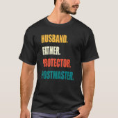 Echtgenoot Vader Beschermer Postmaster T-shirt (Voorkant)