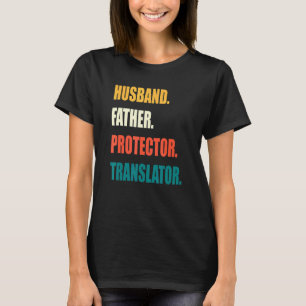 Echtgenoot Vader Beschermer Vertaler T-shirt