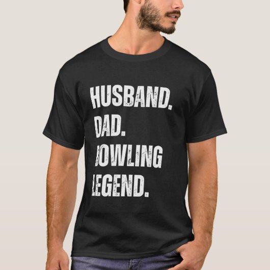 Echtgenoot Vader Bowling Legende Bowling Grappig H T-shirt (Voorkant)