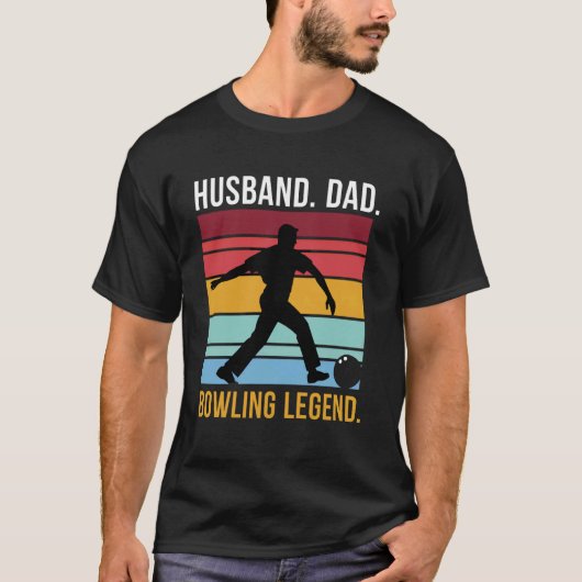 Echtgenoot. Vader. Bowling Legende. T-shirt (Voorkant)
