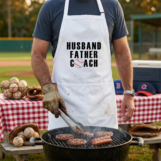 Echtgenoot Vader Coach Baseball Vader Citaat Standaard Schort