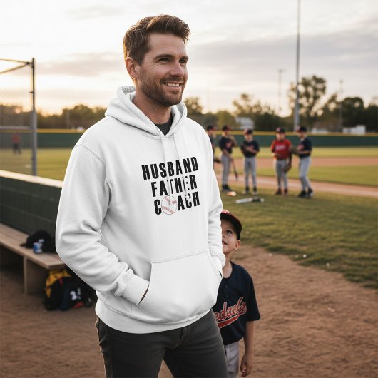 Echtgenoot Vader Coach Honkbal Vader Citaat Hoodie