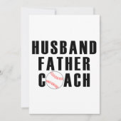 Echtgenoot Vader Coach Honkbal Vader Citaat Kaart (Voorkant)