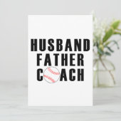 Echtgenoot Vader Coach Honkbal Vader Citaat Kaart (Staand voorkant)