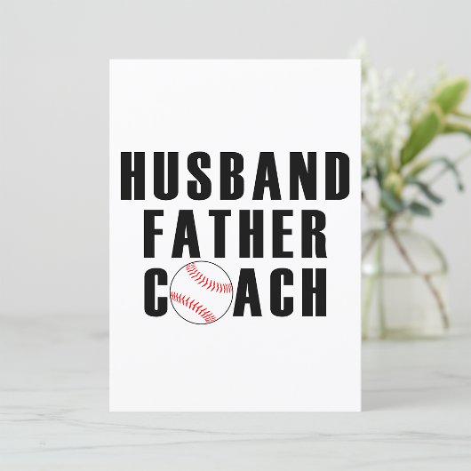 Echtgenoot Vader Coach Honkbal Vader Citaat Kaart