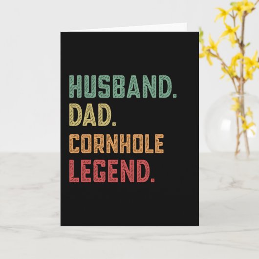 Echtgenoot Vader Cornhole Legende Boon Kaart (Gele Bloem)
