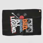 Echtgenoot Vader DJ Legende Golfhanddoek (Horizontaal)