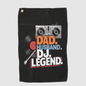 Echtgenoot Vader DJ Legende Golfhanddoek (Voorkant)