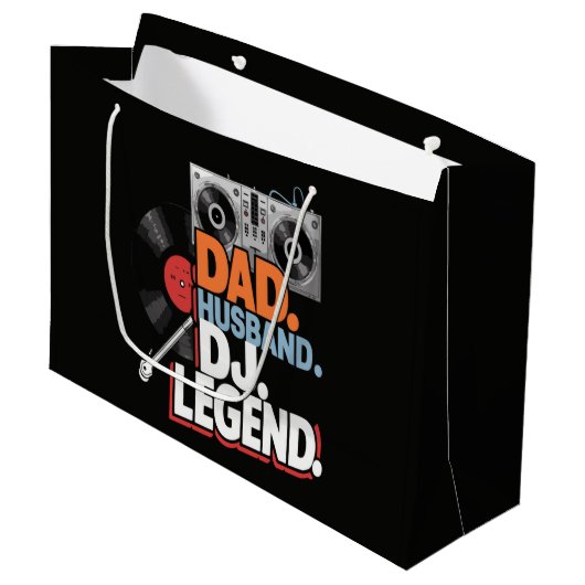 Echtgenoot Vader DJ Legende Groot Cadeauzakje (Voorkant Gekanteld)