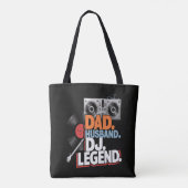 Echtgenoot Vader DJ Legende Tote Bag (Achterkant)