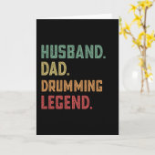 Echtgenoot Vader Drumlegende Drummer Kaart (Gele Bloem)