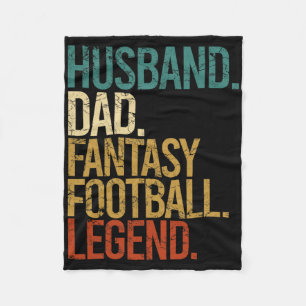 Echtgenoot Vader Fantasy Football Legende Grappige Fleece Deken