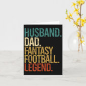 Echtgenoot Vader Fantasy Football Legende Grappige Kaart (Gele Bloem)