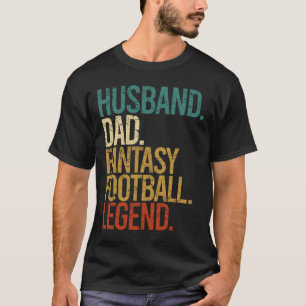 Echtgenoot Vader Fantasy Football Legende Grappige T-shirt