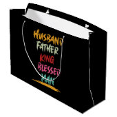 Echtgenoot, Vader, Koning, Gezegend Man | Vader Groot Cadeauzakje (Achterkant Gekanteld)