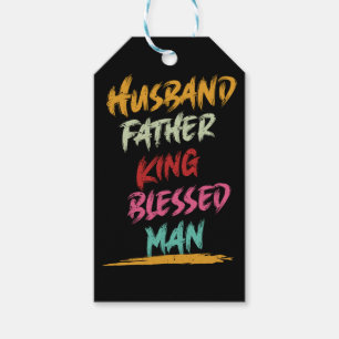 Echtgenoot, Vader, Koning, Gezegend Man VADERDAG Cadeaulabel