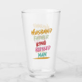 Echtgenoot, Vader, Koning, Gezegend Man | VADERDAG Glas (Achterkant)