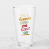 Echtgenoot, Vader, Koning, Gezegend Man | VADERDAG Glas (Voorkant)